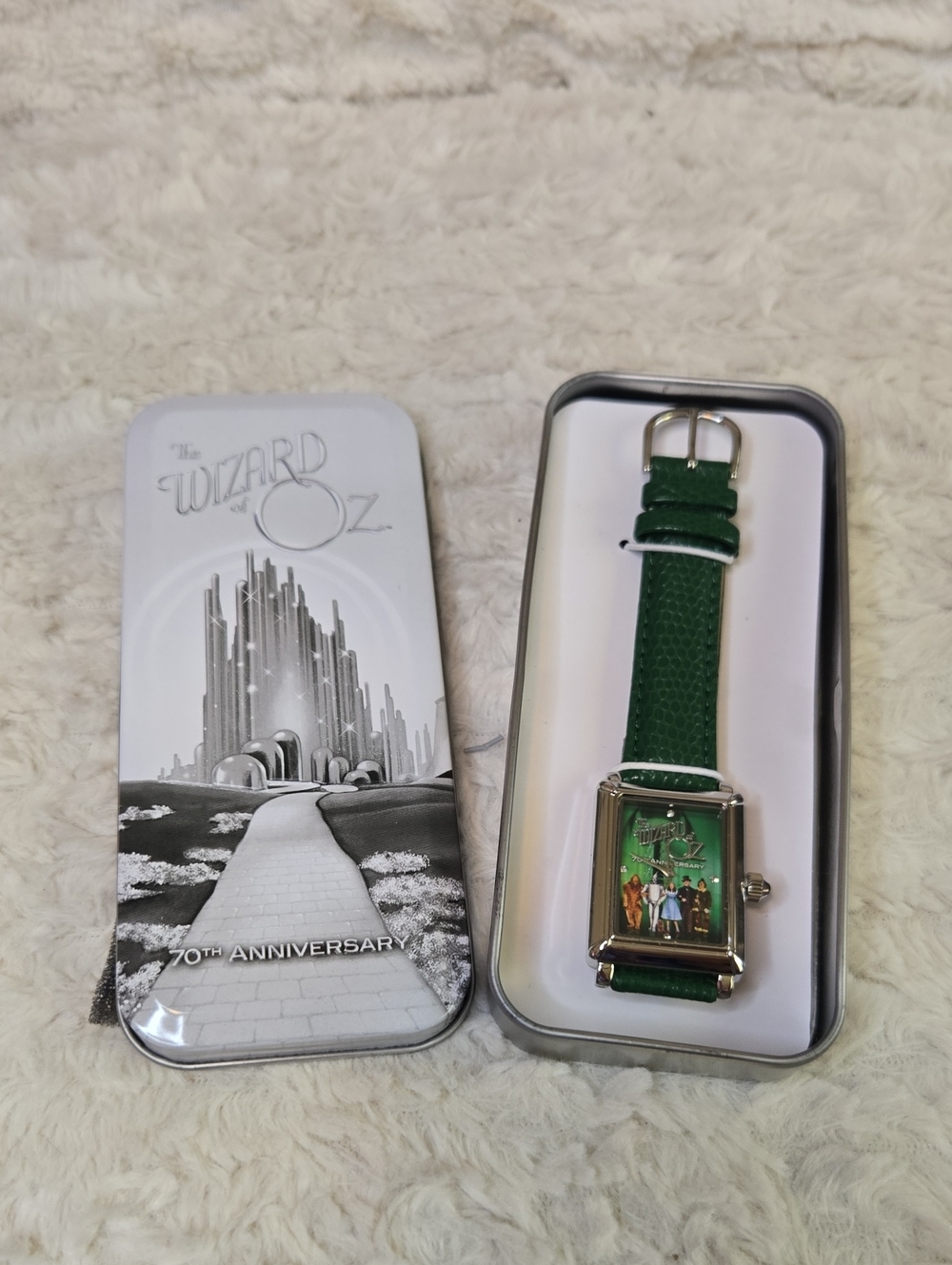Wizard of Oz 70th Anniversary Green Leather Strap Collectible Watch